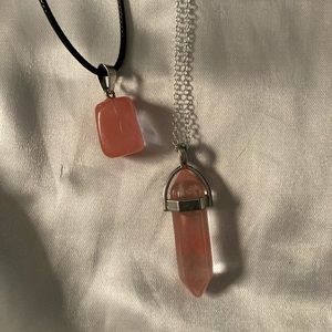 Handmade Rose Quartz Healing Necklace